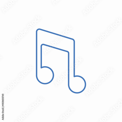 music note icon sign vector