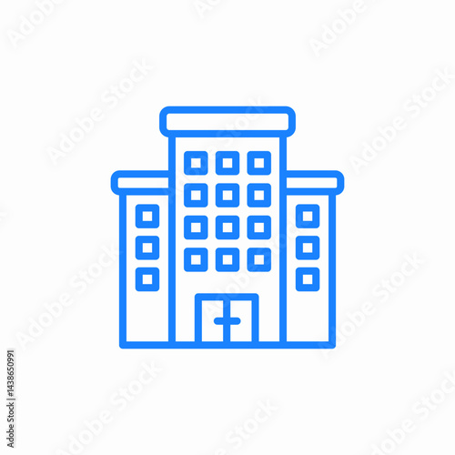 office company headquarters icon sign vector
