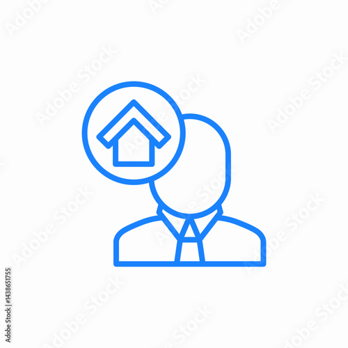 real estate agent icon sign vector