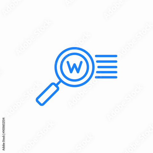 searching for content icon sign vector