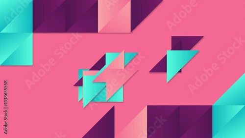 Abstract background gradient triangle. Minimal modern seamless motion design. Animation 2D
