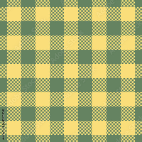 Flow background check seamless, hispanic pattern textile tartan. Iconic plaid texture vector fabric in pastel and yellow colors.