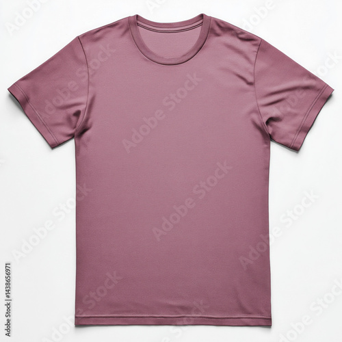Heather mauve plain t-shirt casual basic wear isolated on white background