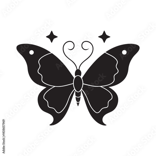 Mystical Butterfly Silhouette With Ethereal Appearance