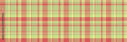 Christmas vector check fabric, hispanic seamless plaid tartan. Festival background textile pattern texture in lime and red colors.