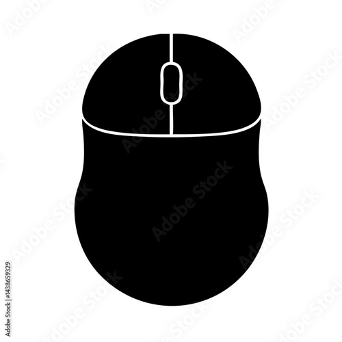 Illustration of mouse, mouse icon vector, computer mouse icon flat trendy style illustration isolated on white background.