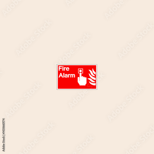 Fire Alarm Symbol icon flat vector design.