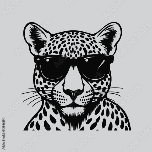 Leopard Face Ideal for tattoo designs