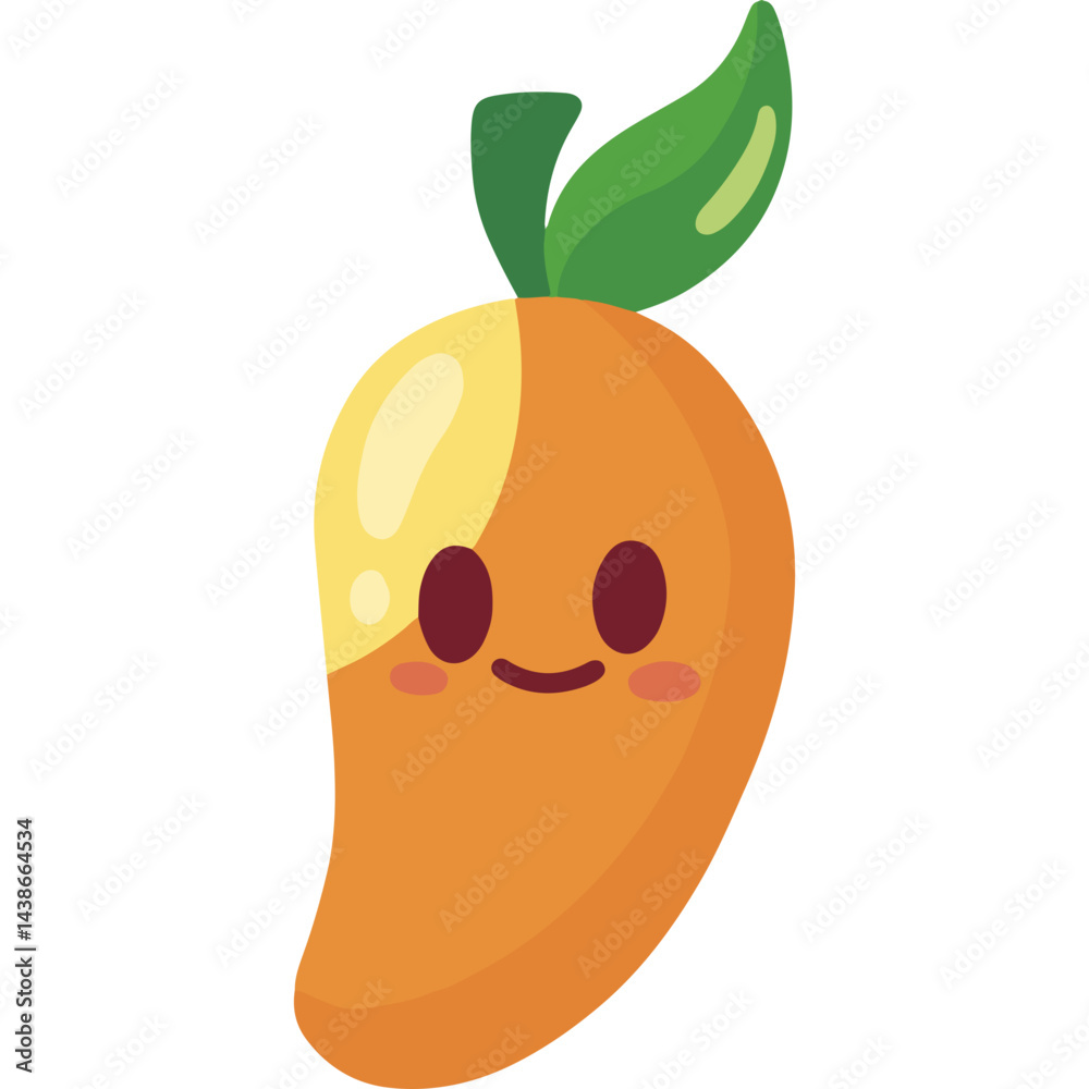 Obraz premium Bright and Modern Flat Style Mango Vector Elements 