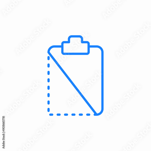 clipboard with torn paper icon sign vector