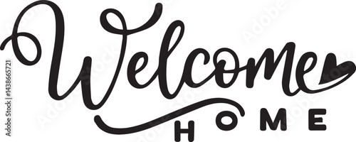 Welcome Home Sign with Heart Accent
