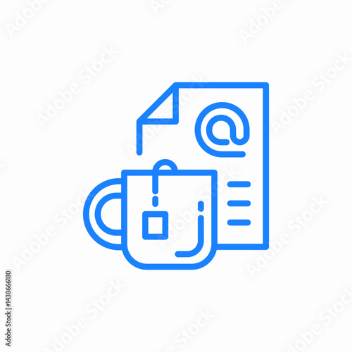 coffee break email icon sign vector