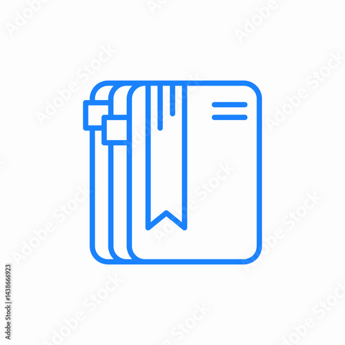 stacked books collection icon sign vector