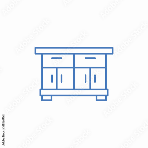 storage kitchen cabinet icon sign vector