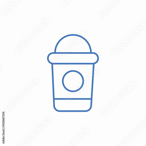 takeaway coffee cup icon sign vector