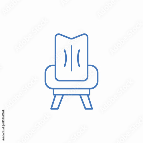 vanity mirror seat icon sign vector