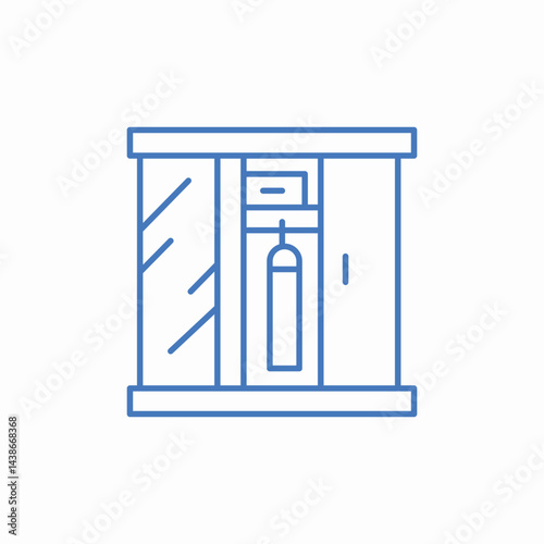 wardrobe closet storage icon sign vector