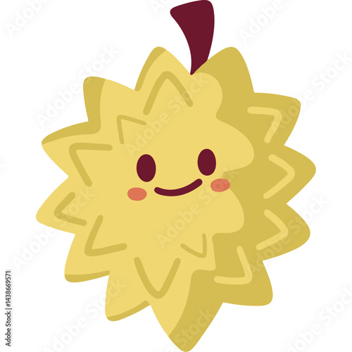 Vibrant Flat Style Vector Illustration of Pitaya Fruit
