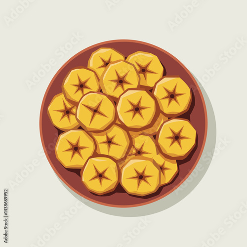 Delicious Fried Plantain Slices on a Plate