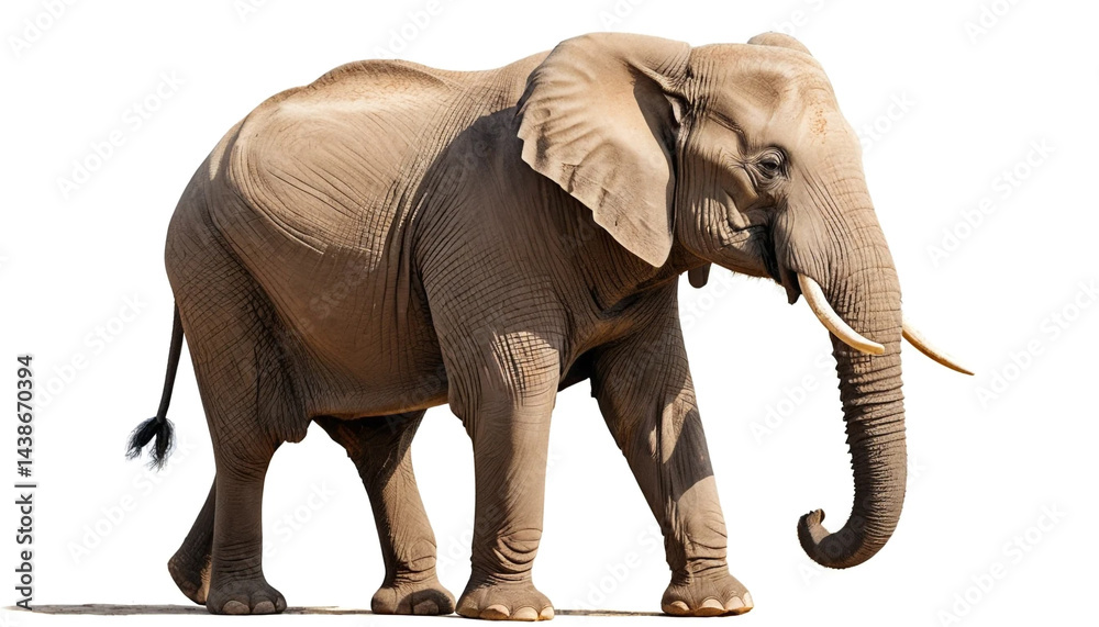 Fototapeta premium Elephant On White Background