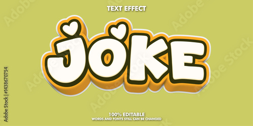 Joke text effect  editable text style