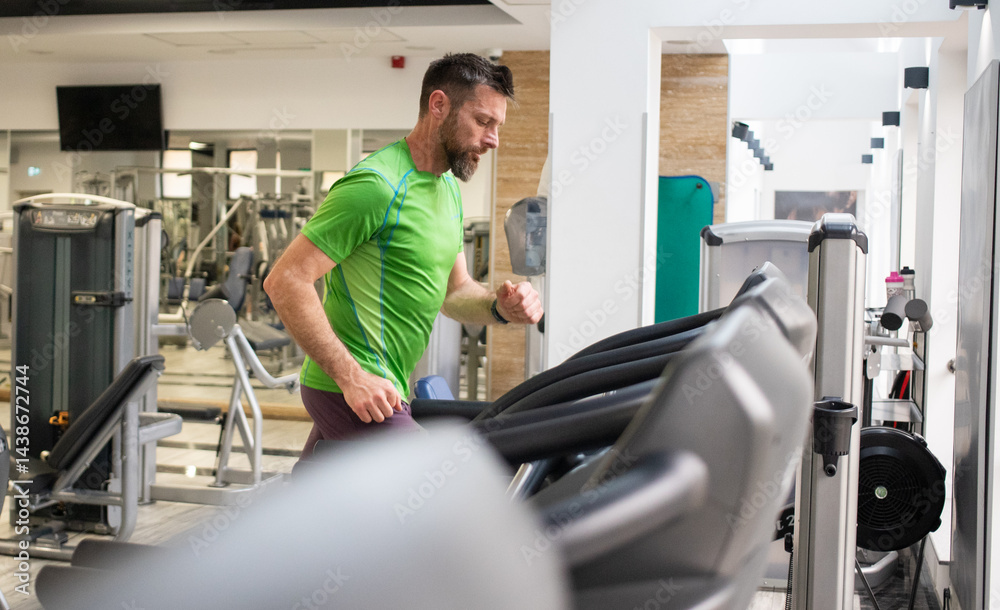 fit man training in the gym