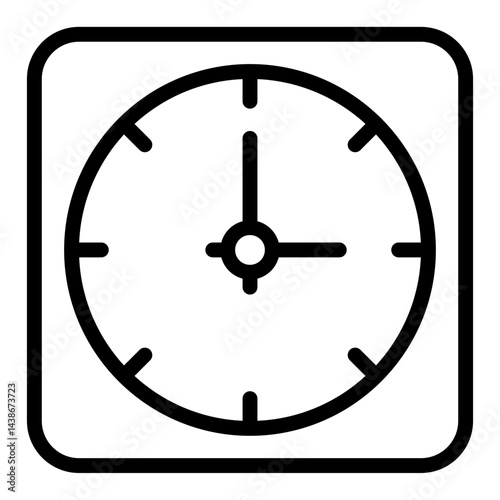 clock line icon