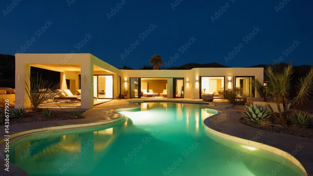 Illuminated Luxury Villa with Swimming Pool Illuminated Luxury Villa with Swimming Pool