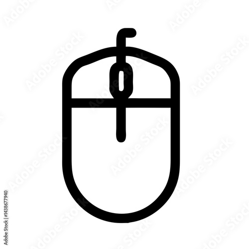 Illustration of mouse with cable, mouse icon vector, computer mouse icon flat trendy outline style illustration isolated on white background