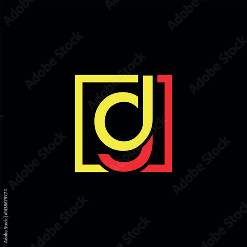 letters dg text logo design vector
