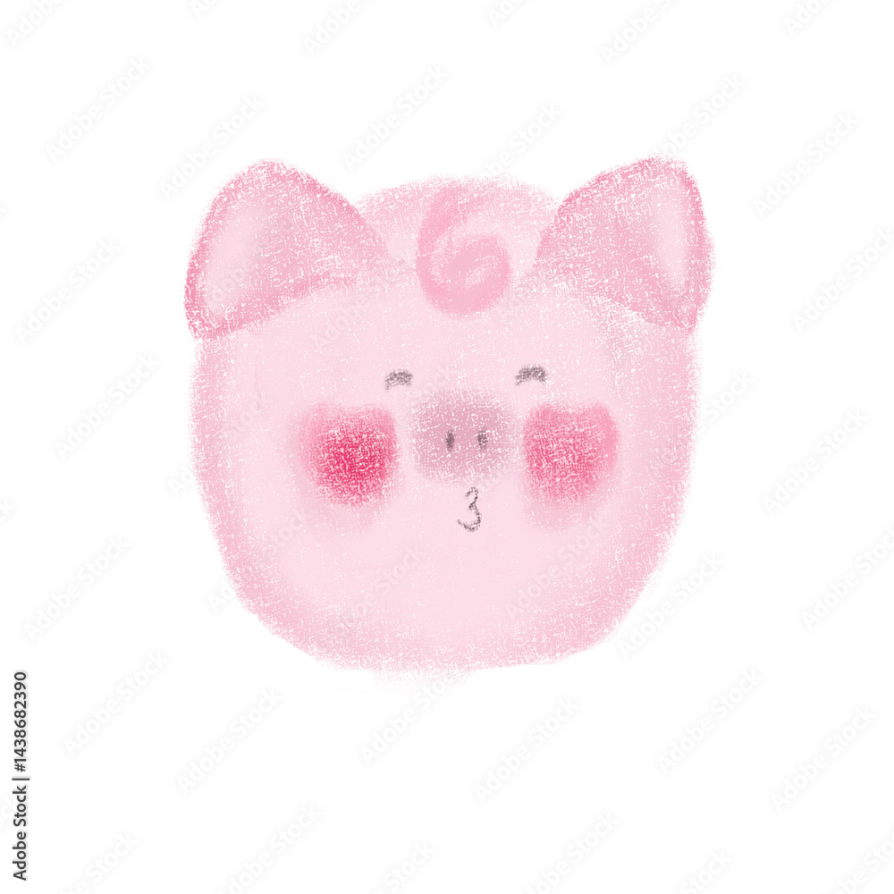 pink piggy isolated on white pink piggy isolated on white