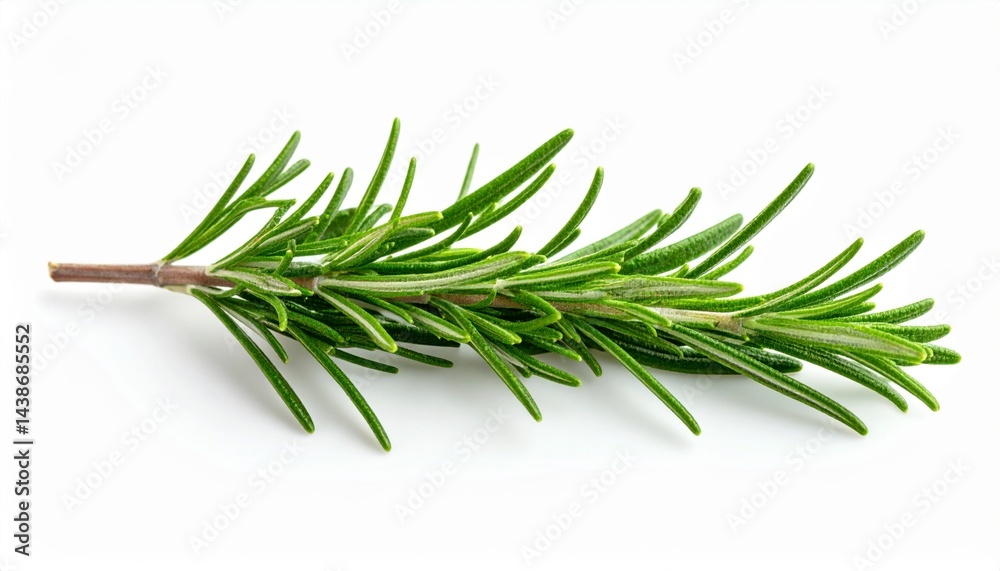 Fototapeta premium Rosemary sprig isolated on white, generative AI image