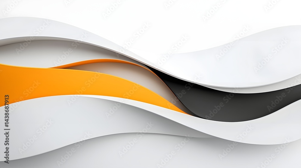 Fototapeta premium Elegant abstract composition with harmonious curves lines and gradients creating a fluid minimalist and contemporary visual experience