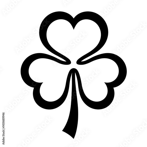 Simple clover leaf symbolizing luck fortune gambling hope success good luck charm lottery positive vibes and lucky gaming