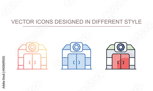 Service Center icon design with white background stock illustration