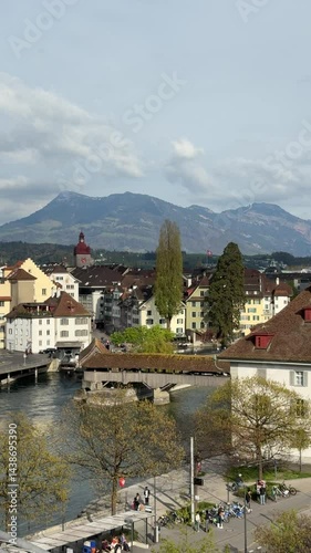 Lucerne, Switzerland - view of the historic center of Luzern