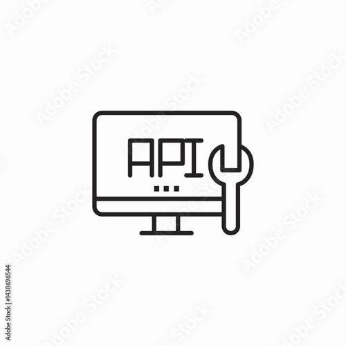 api integration tools icon sign vector