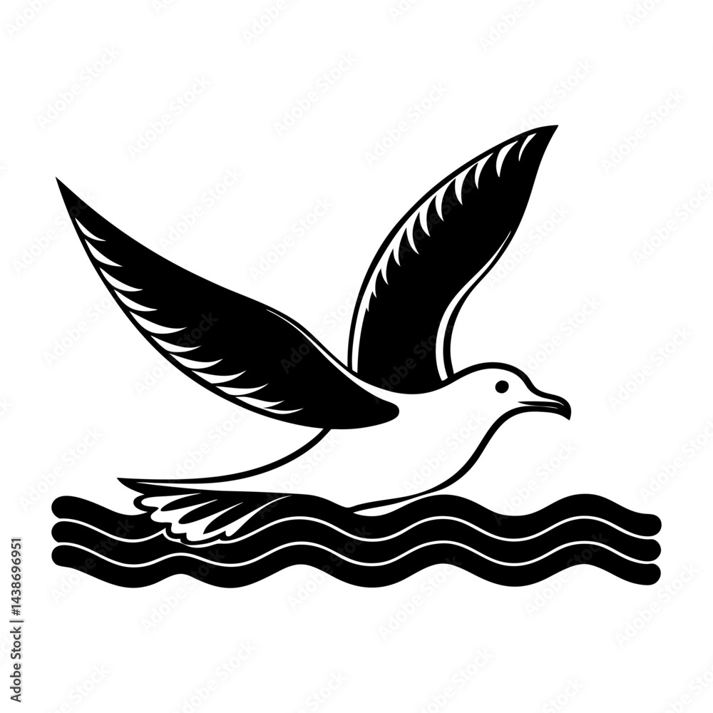 Albatross Silhouette Vector Art Albatross Silhouette Vector Art