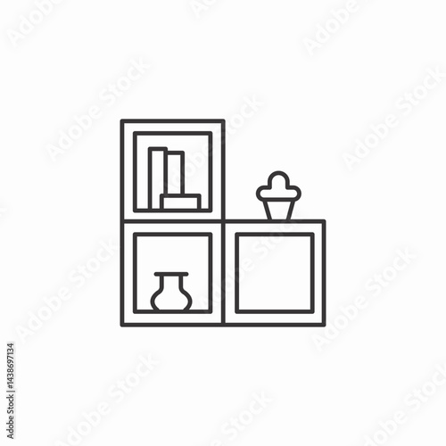 bedside decor icon sign vector