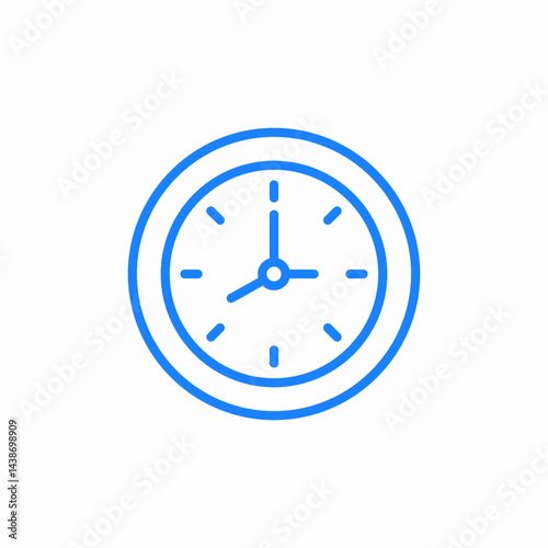 classic clock icon sign vector