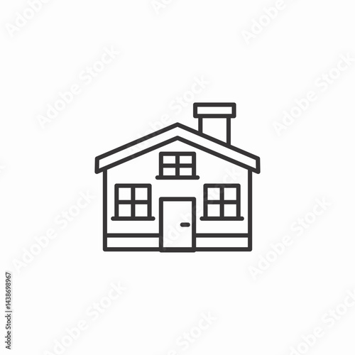 classic house icon sign vector