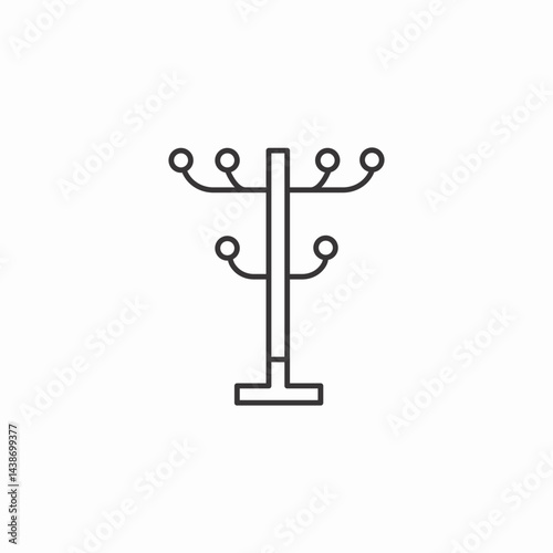coat rack icon sign vector