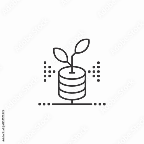 data growth icon sign vector