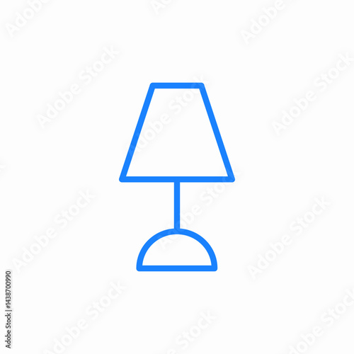 desk lamp icon sign vector