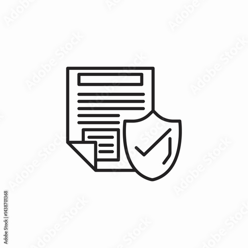 document security shield icon sign vector