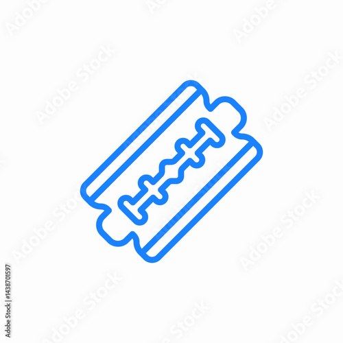 double-edged razor blade icon sign vector
