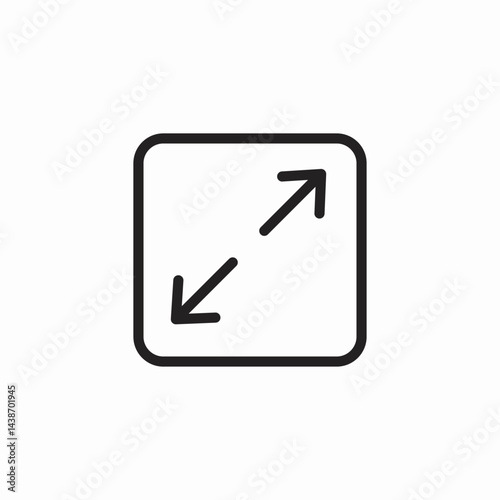 expand screen view icon sign vector