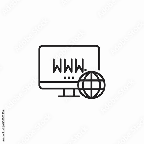 global network access icon sign vector