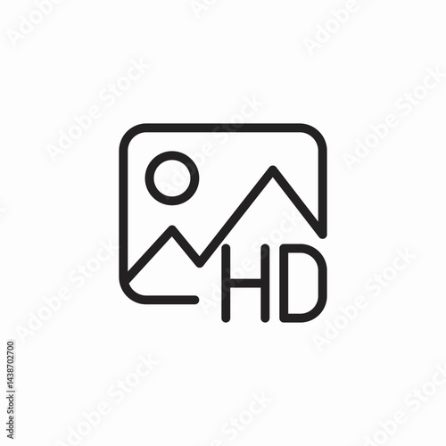 high definition photo icon sign vector