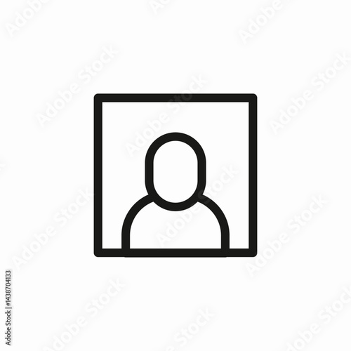 square profile icon sign vector